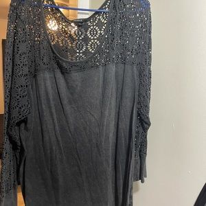 Torrid Long Sleeve See Through Top